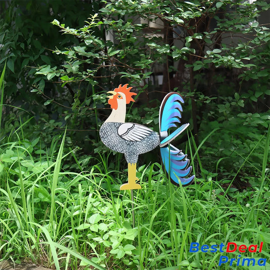 2024 Best Garden Decor-The Live Rooster Windmills