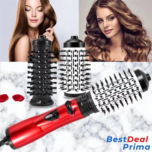 3-In-1 Hot Air Styler And Rotating Hair Dryer For Dry Curl Straighten