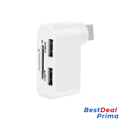 4 In 1 Rotatable Usb Hub White