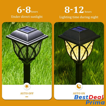 6 Pack Led Solar Pathway Garden Lights Outdoor