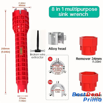 8-In-1 Multifunctional Sink Wrench