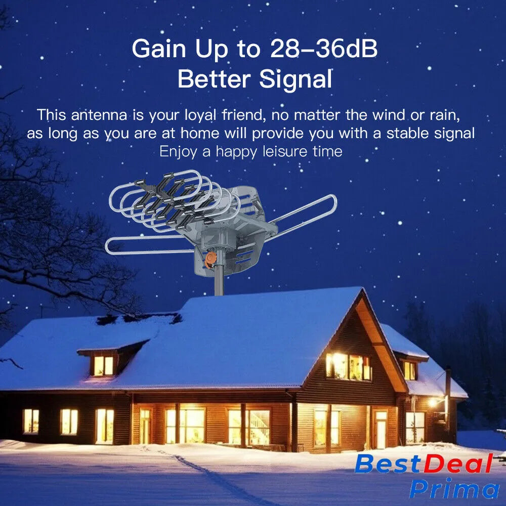 990 Mile Outdoor Hd Tv Antenna Uhf Vhf 4K