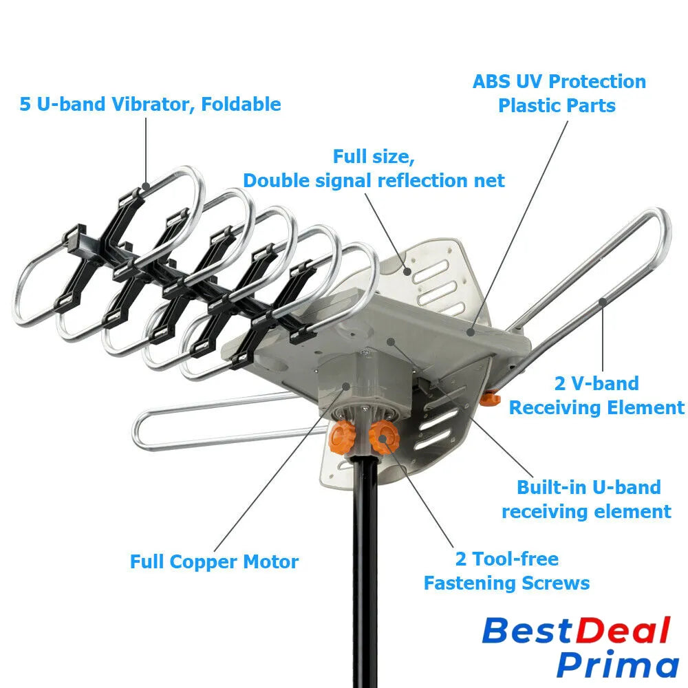 990 Mile Outdoor Hd Tv Antenna Uhf Vhf 4K