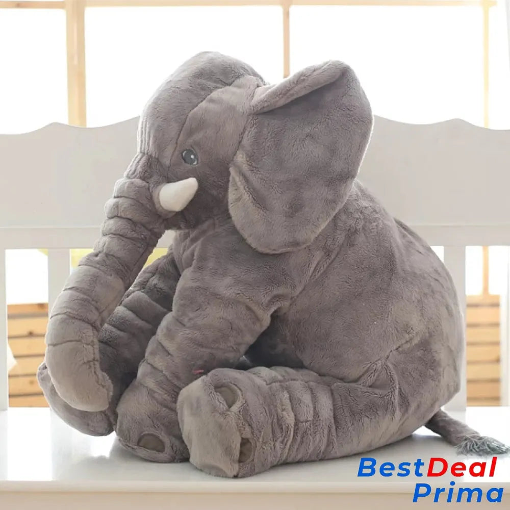 Adorable Elephant Plush Toy Big Size Pillow Gray