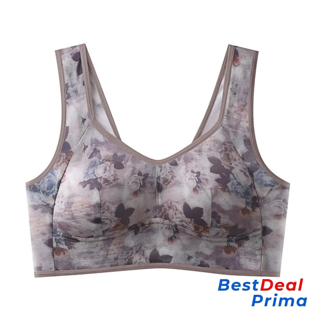 Amaryllis Women’s Lace Seamless Bralette | Buy 2 Get 1 Free (3Pcs) Light Purple / L (40-50Kg)