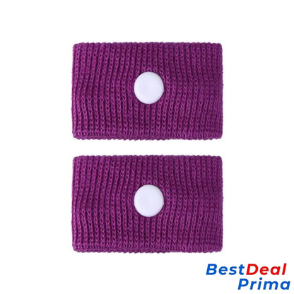 Anti-Nausea Acupressure Wristband Purple / 1 Pair