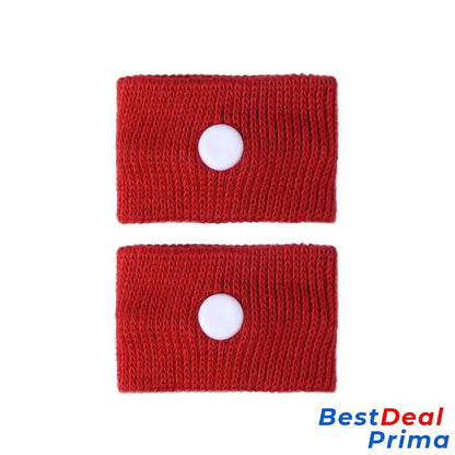 Anti-Nausea Acupressure Wristband Red / 1 Pair