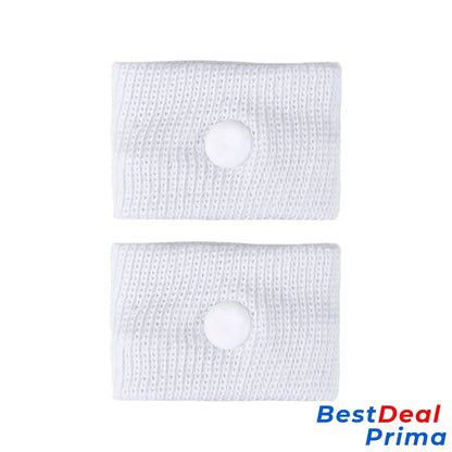 Anti-Nausea Acupressure Wristband White / 1 Pair