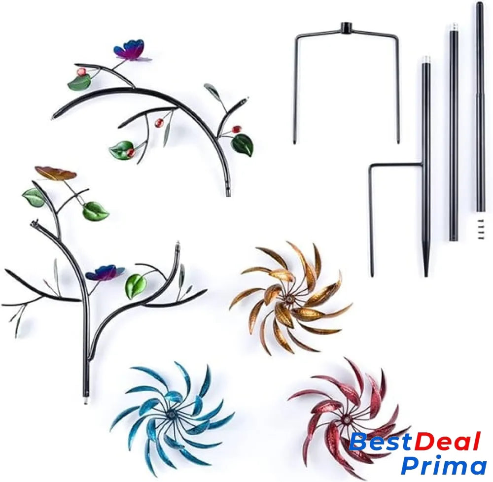 Beautiful Summer Multi Colored Flowers Wind Spinner