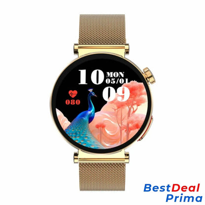 Blood Sugar Pressure Oxygen Monitoring Women‘s Smart Watch Gold