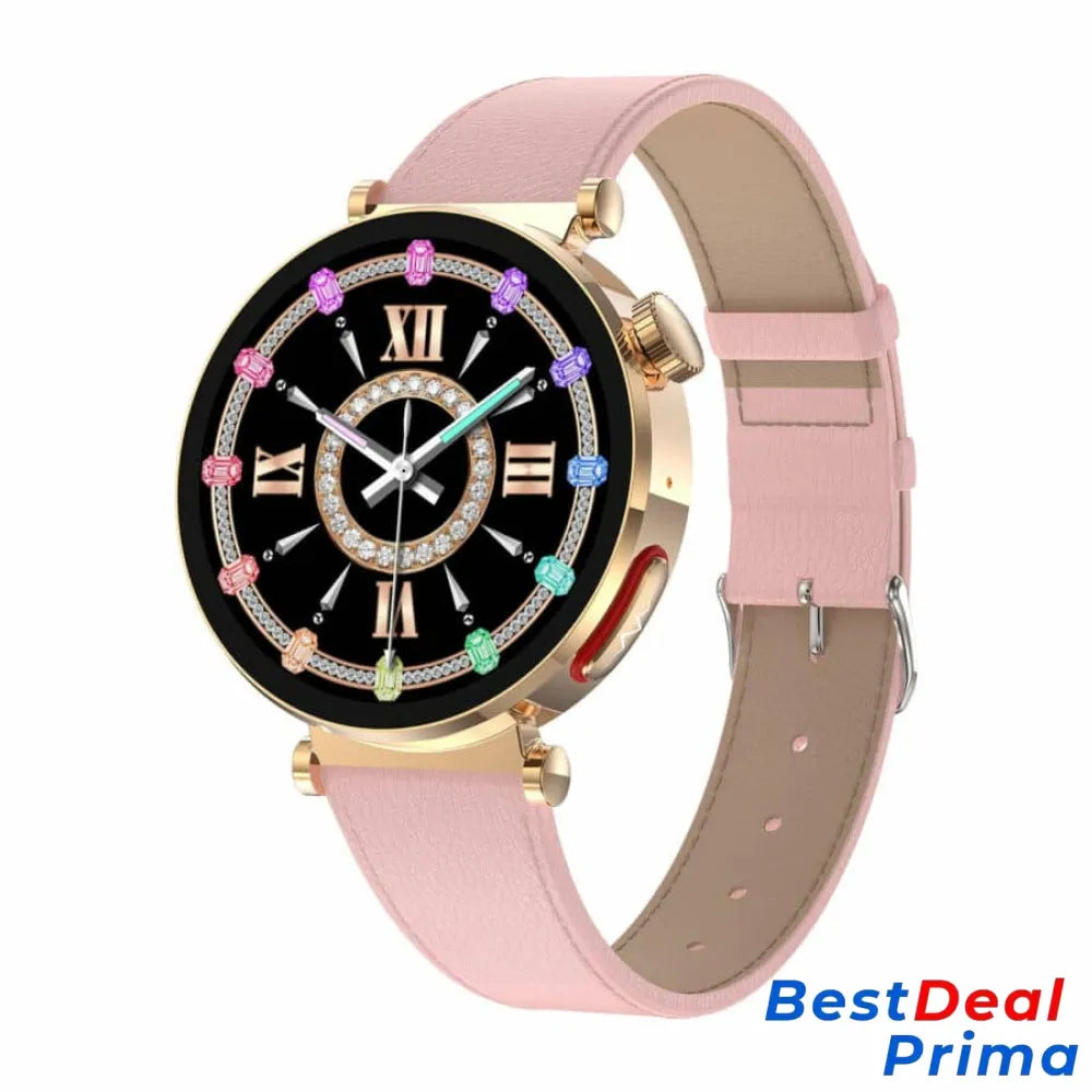 Blood Sugar Pressure Oxygen Monitoring Women‘s Smart Watch Pink