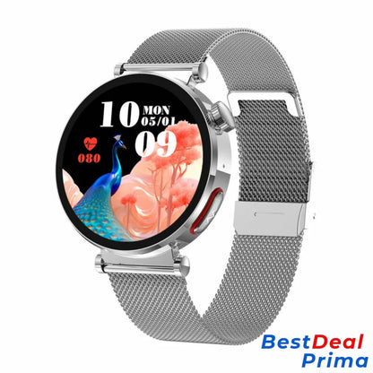 Blood Sugar Pressure Oxygen Monitoring Women‘s Smart Watch Silver