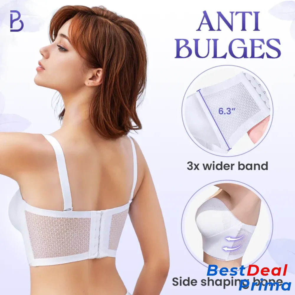 Breezypush – Breathable Non-Slip Strapless Front Buckle Push-Up Bra