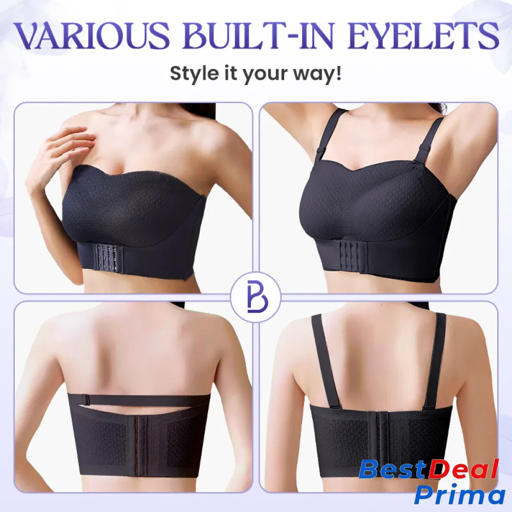 Breezypush - Breathable Non-Slip Strapless Front Buckle Push-Up Bra Hot Sale 50% Off