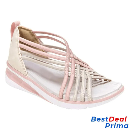 Cassandra Women’s Braided Wedge Sandals Pink / 2.5 Fashion