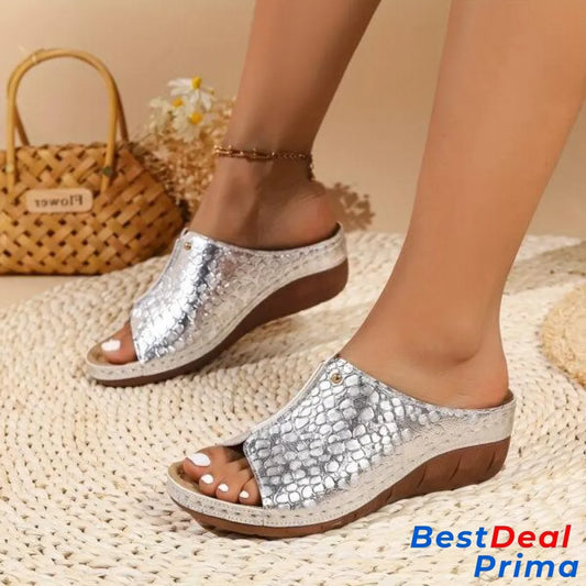 Chic Women’s Orthopedic Sandals Silver / 6