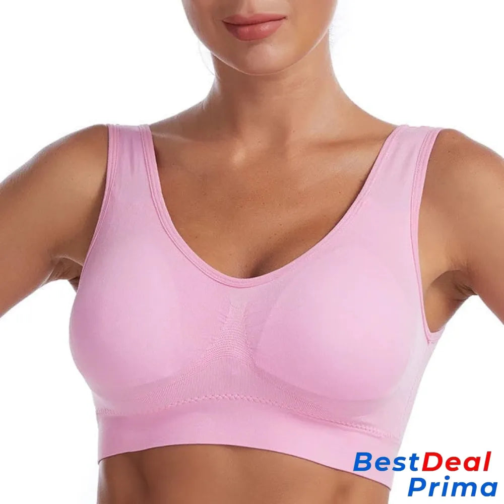 Comfortable Anti Saggy Breasts Bra Pink / S