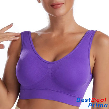 Comfortable Anti Saggy Breasts Bra Purple / S