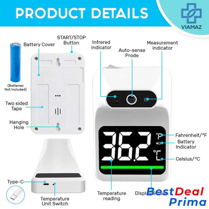 Contactless Wall Mounted Instant Reading Thermometer For Adults Forehead