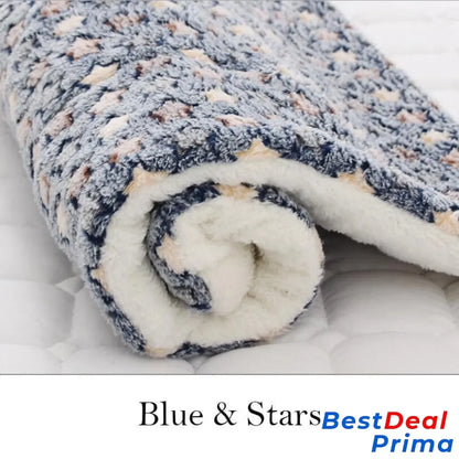 Cosy Calming Cat Blanket Blue With Stars / S (12.6’’X10’’)