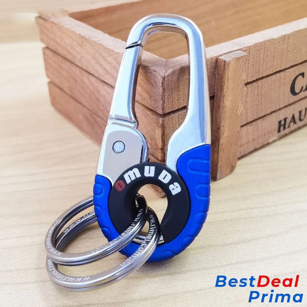 Creative Stainless Steel Keychain Blue