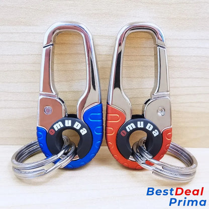 Creative Stainless Steel Keychain Orange + Blue