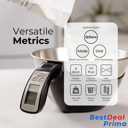 Digital Measuring Cup Scale With Removable Bowl