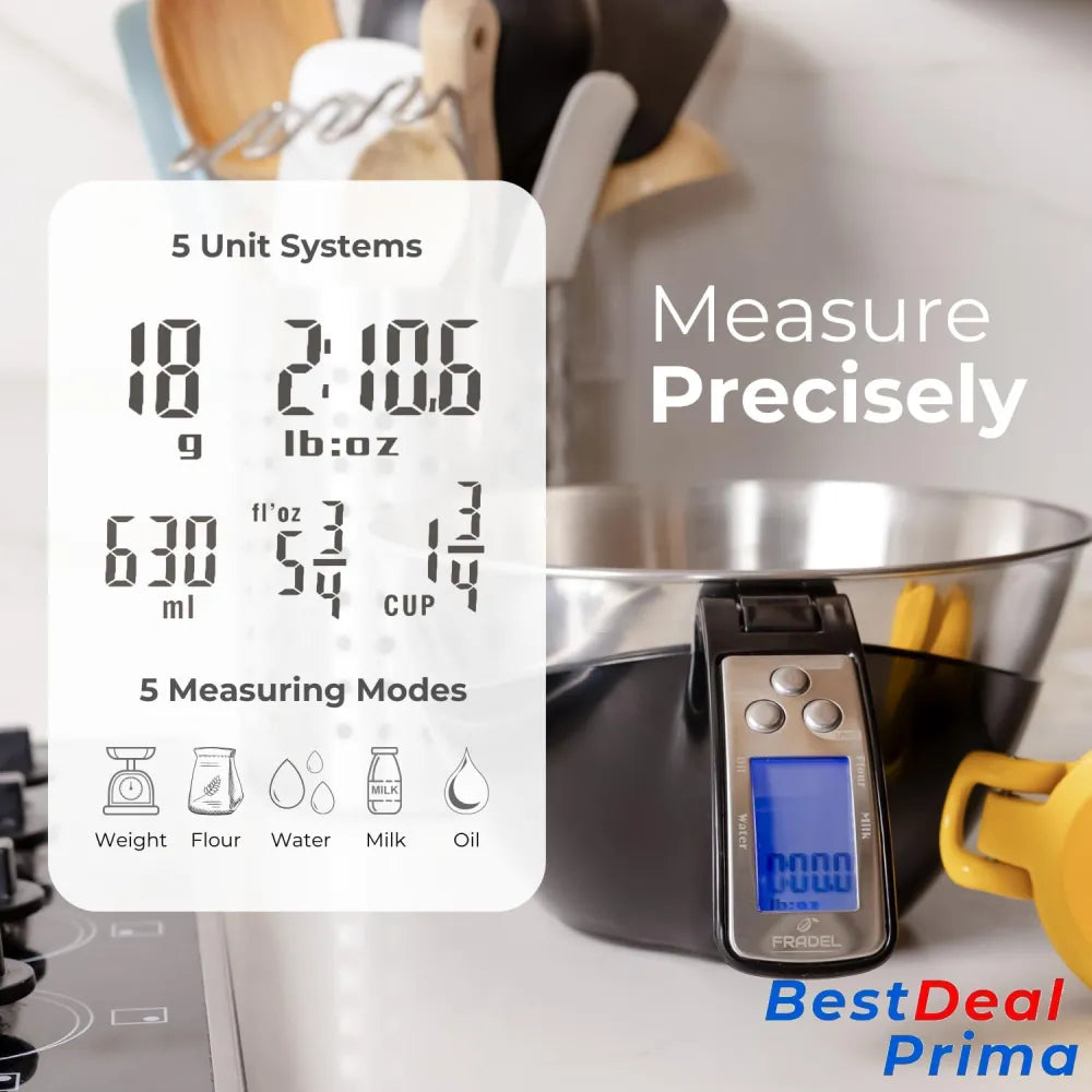 Digital Measuring Cup Scale With Removable Bowl