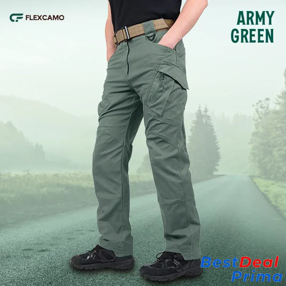 Flexcamo - Tactical Waterproof Pants Hot Sale 50% Army Green / S