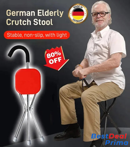 German Elderly Crutch Stool