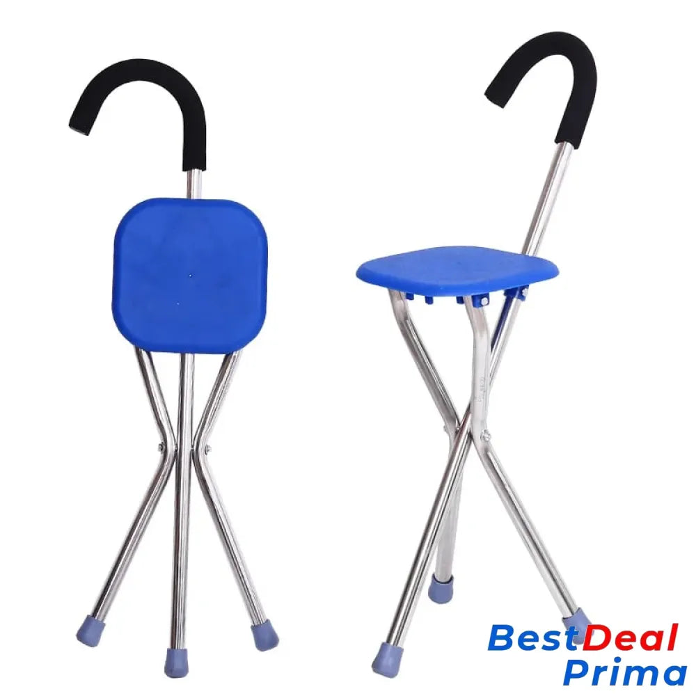 German Elderly Crutch Stool Blue