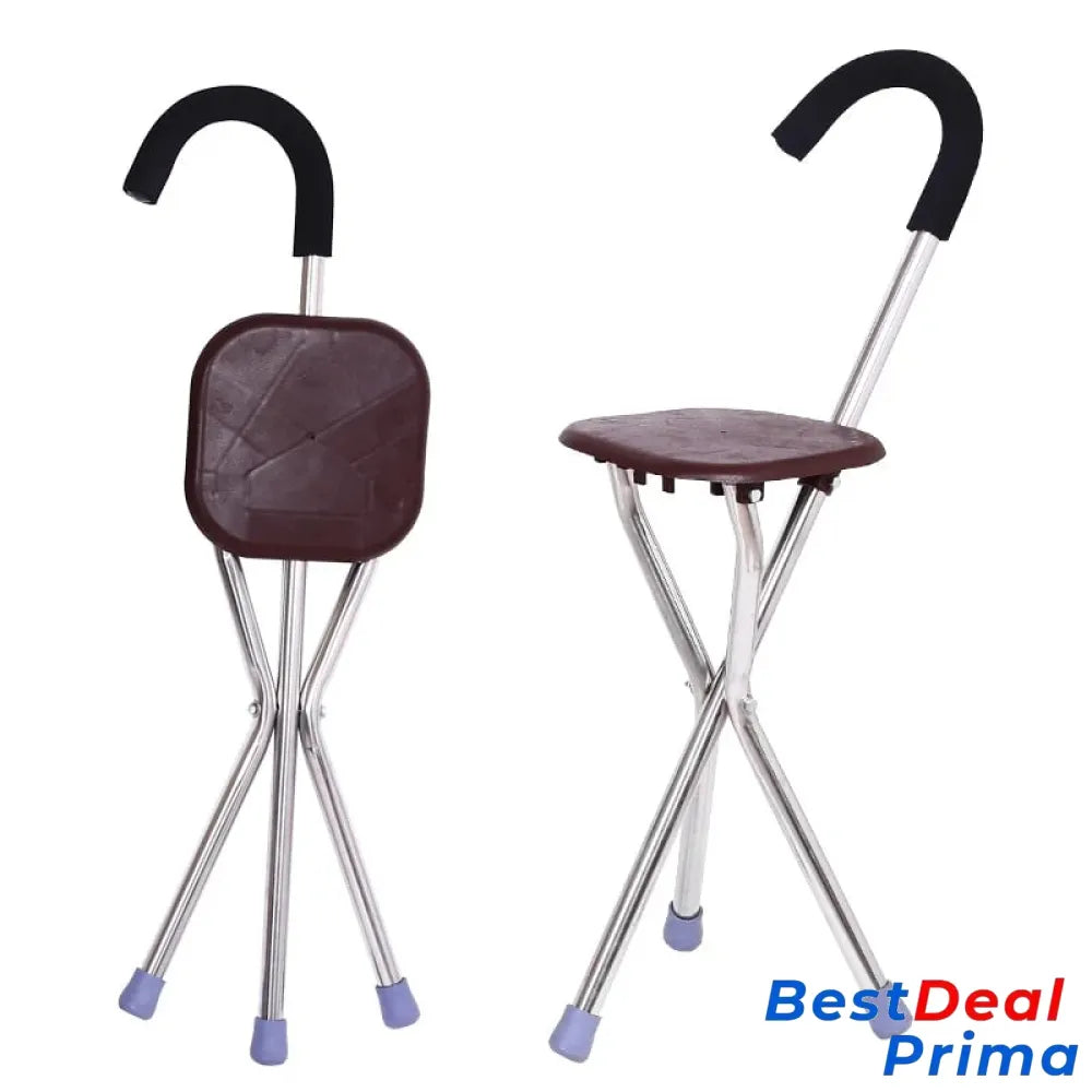 German Elderly Crutch Stool Brown