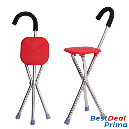 German Elderly Crutch Stool Red