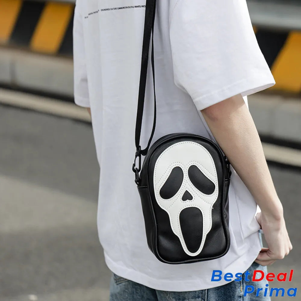 Halloween Funny Ghost Skull Crossbody Shoulder Bag