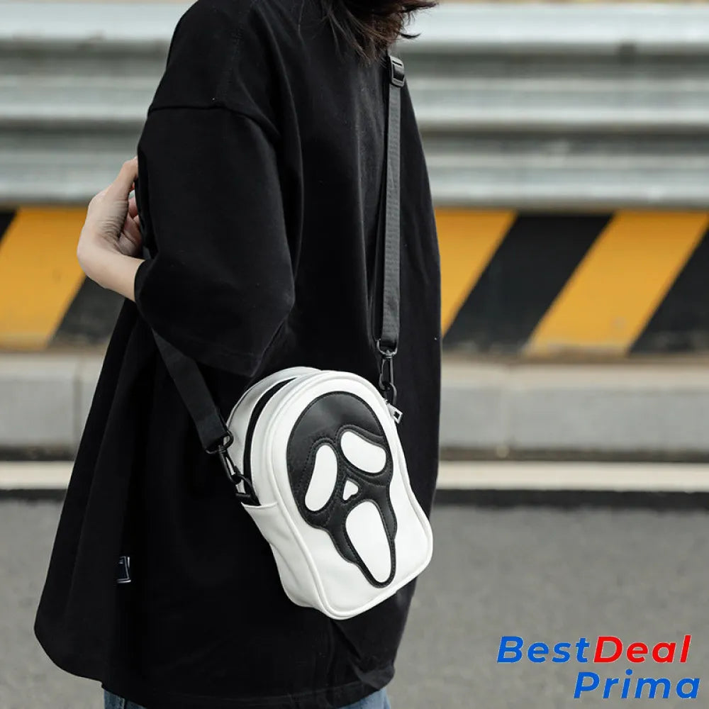 Halloween Funny Ghost Skull Crossbody Shoulder Bag