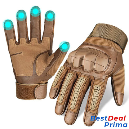 Indestructible Protective Tactical Full-Finger Gloves Brown / S (4.41’/11.2Cm)