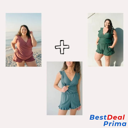 Last Day 49% Off – Built In Bra And Leggings Swim Romper Set 3 (Green + Rose Blue) - 50% Off / Xs