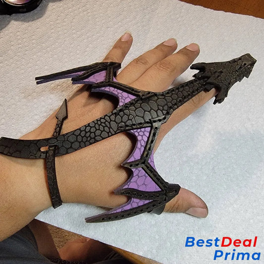 Leather Hand Dragon Bracelet Dark Purple / The Left Hand