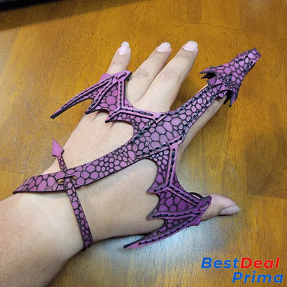 Leather Hand Dragon Bracelet Purple / The Left Hand