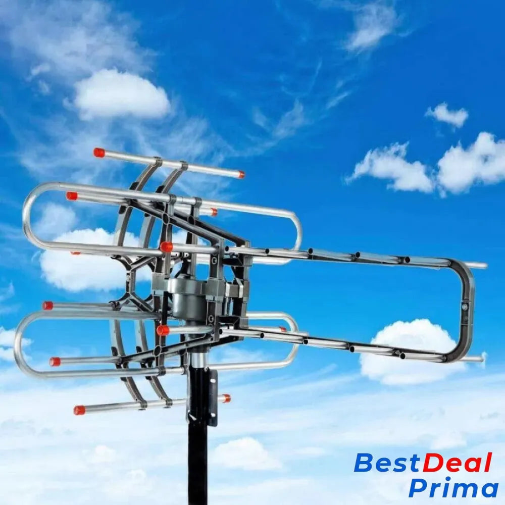 Long Range Tv Antenna 1000 + Miles American Booster Outdoor 4H Vhf/Uhf 360°S