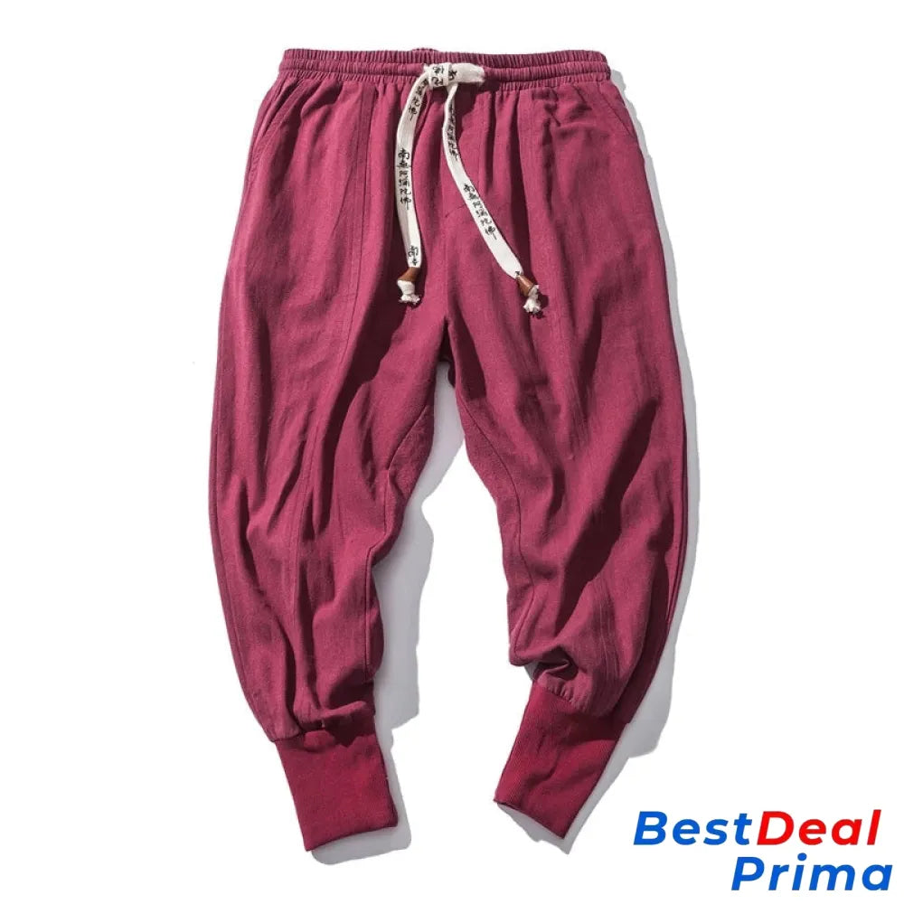 Men’s ’Katana’ Japan Style Pants Red / S Apparel