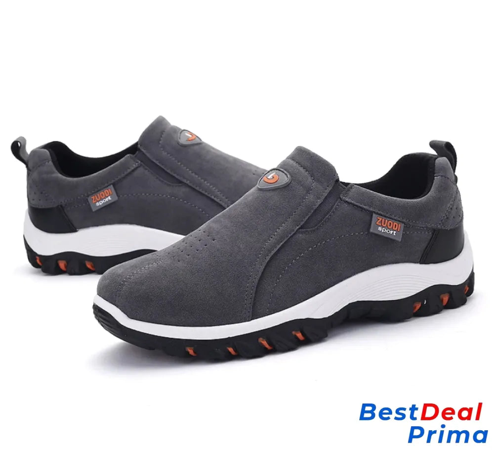 Men’s Orthopedic Walking Shoes Comfortable Anti-Slip Sneakers 9.5 / Gray