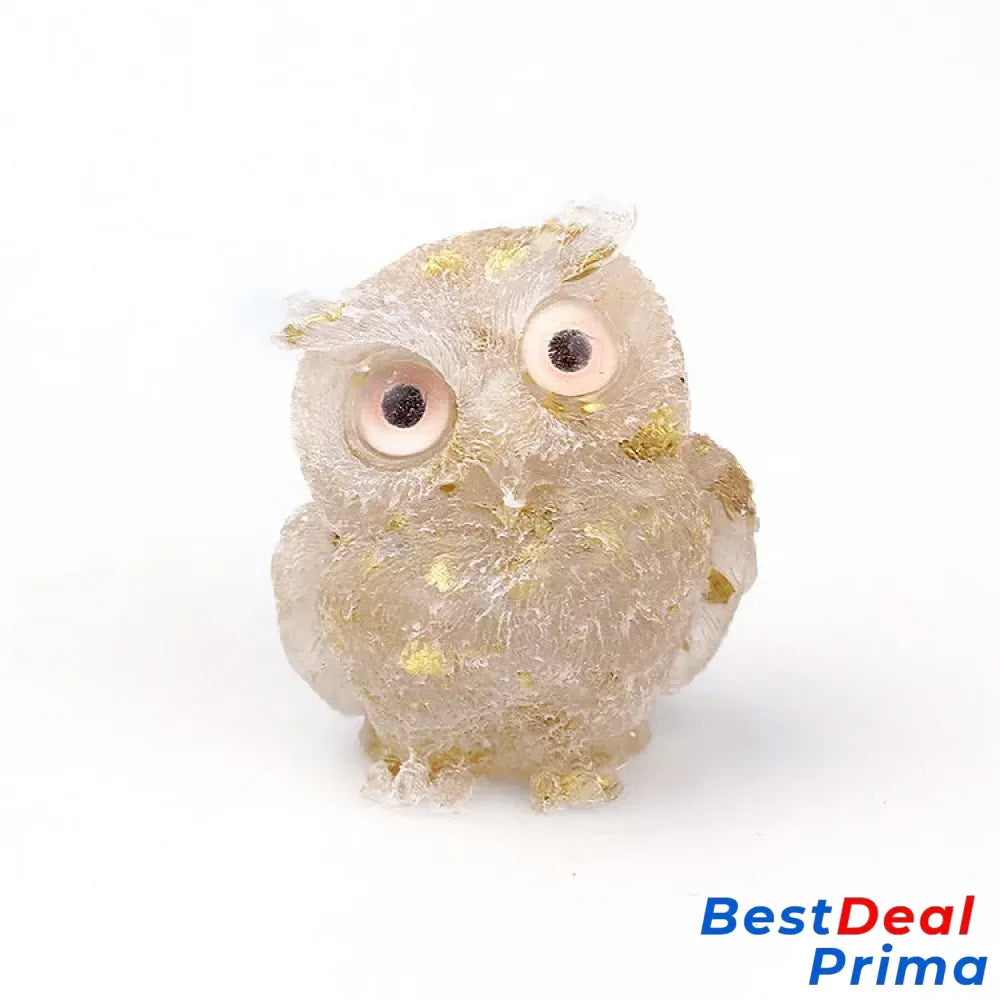 Natural Crystal Owl Gemstone Decoration