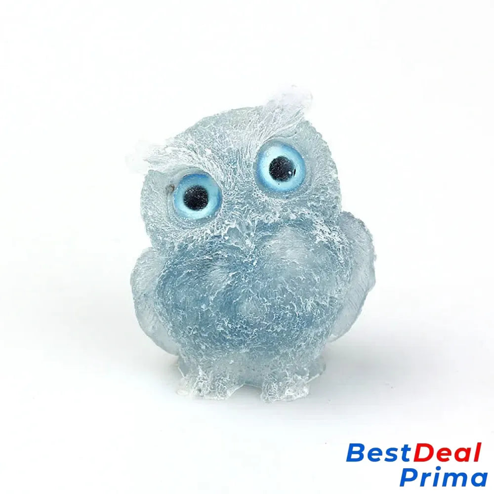 Natural Crystal Owl Gemstone Decoration