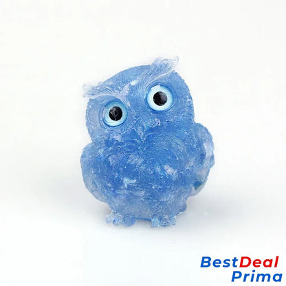 Natural Crystal Owl Gemstone Decoration