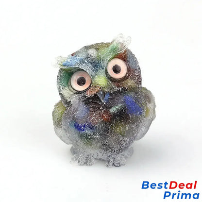 Natural Crystal Owl Gemstone Decoration