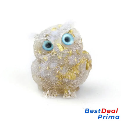 Natural Crystal Owl Gemstone Decoration