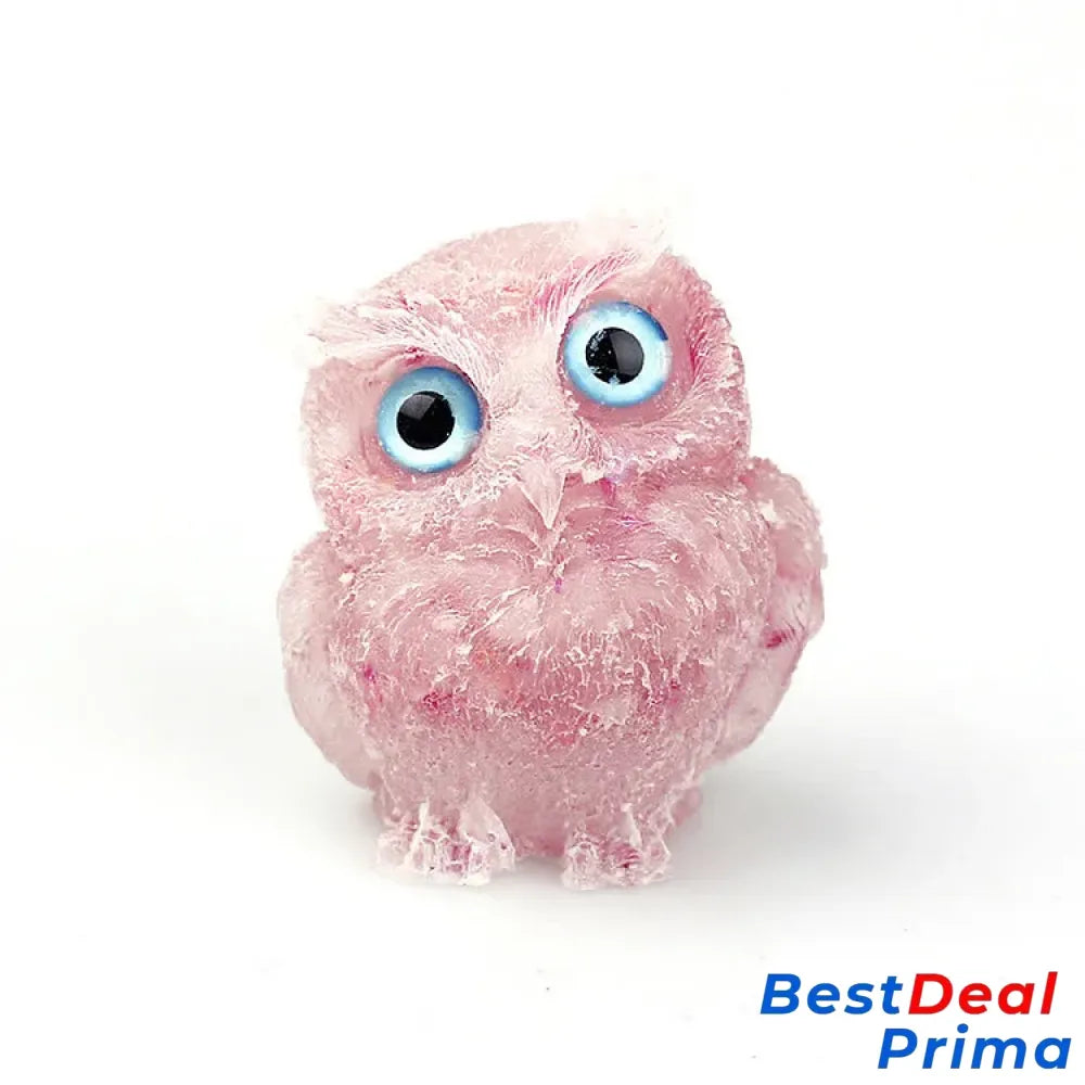 Natural Crystal Owl Gemstone Decoration