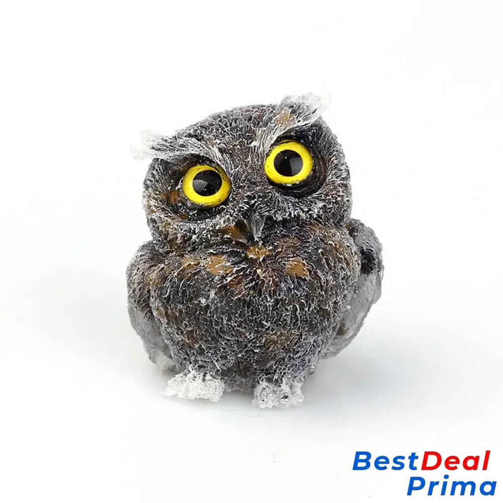 Natural Crystal Owl Gemstone Decoration