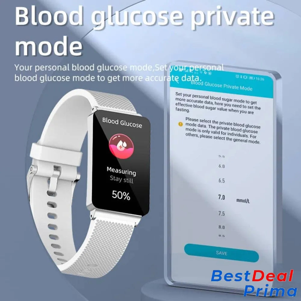 One-Click Blood Glucose Pressure Sleep Heart Rate Measurement Sports Smart Bracelet